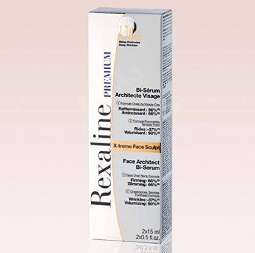 Rexaline - X-treme Face Sculpt - Arquitecto facial bi-suero - Suero facial antiedad y antiarrugas - Doble suero ácido hialurónico - Corrector de arrugas - Cruelty free - 30ml (760014)