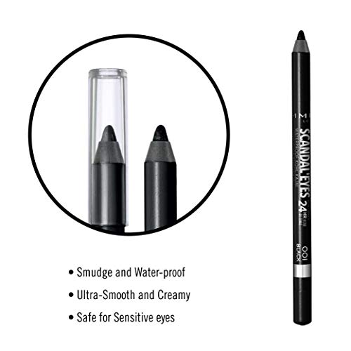 Rimmel London Scandal' Eyes Waterproof Khol Kajal Delineador de Ojos, Tono 008 Azul, 1,3 g