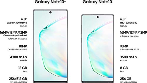 Samsung Galaxy Note10 SM-N970F - Smartphone (Dual SIM, 8 GB RAM, 256 GB Memoria, 10 MP Dual Pixel AF), Rosa (Pink)