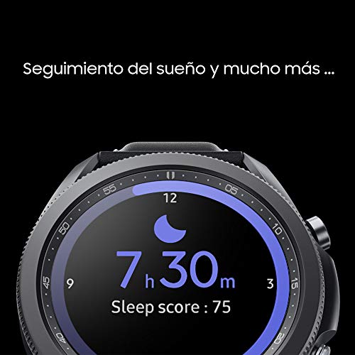 SAMSUNG Galaxy Watch3 - Smartwatch de 45mm, Bluetooth, Reloj inteligente Color Negro, Acero [Versión española] (SM-R840NZKAEUB)