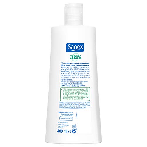 Sanex Zero% Piel Normal, Loción Corporal - 400 ml
