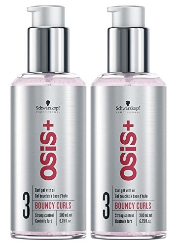 Schwarzkopf - Gel para el cabello rizado Osis Bouncy Curls, paquete de 2 unidades de 200 ml