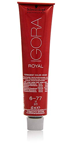 Schwarzkopf Igora Royal 6-77 - Tinte de coloración (rubio oscuro cobre, 1 x 60 g)