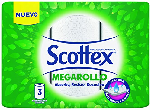 Scottex - Papel de Cocina Megarollo, 3 Rollos