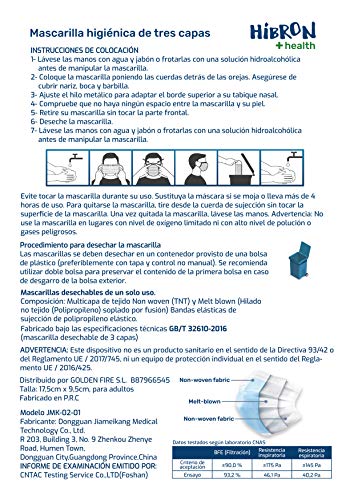 Se Envía Desde España 50 Unidades Protección Facial Deshechable