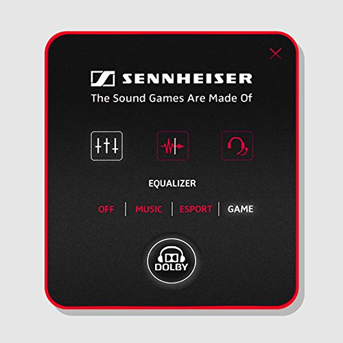 Sennheiser GSP 350 - Microauricular Cerrado para Gaming, Color Negro y Rojo