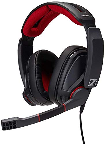 Sennheiser GSP 350 - Microauricular Cerrado para Gaming, Color Negro y Rojo