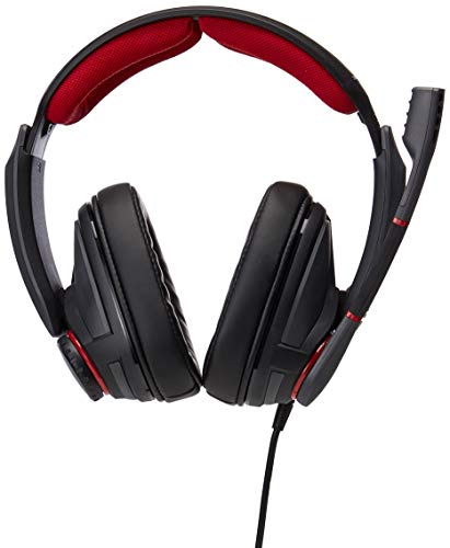 Sennheiser GSP 350 - Microauricular Cerrado para Gaming, Color Negro y Rojo