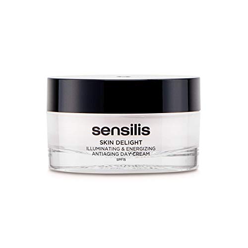 Sensilis Skin Delight - Crema de Día Antiedad Iluminadora y Energizante con SPF15, Vitamina C y Bayas de Goji - 50ml