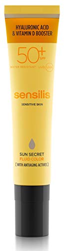 Sensilis Sun Secret - Crema Facial Protectora Antiedad con Color y SPF50+ - 50 ml