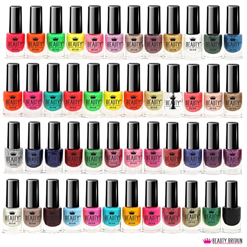 Set De 48 Esmalte De Uñas 48 Colores Diferentes Botella Moderna De 5 ml