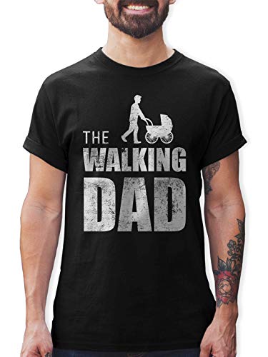 Shirtracer Camisetas Hombre The Walking Dad Regalo de cumpleaños para el Padre (Negro, XXL)