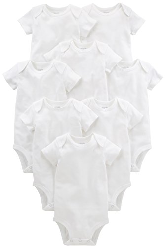 Simple Joys by Carter's Baby paquete de 8 body de manga corta ,Blanco ,Bebé prematuro