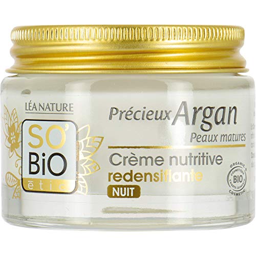 SO'BIO ÉTIC Crème Nutritive Redensifiante Nuit Précieux Argan Peaux Matures