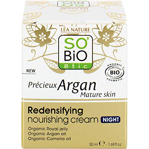 SO'BIO ÉTIC Crème Nutritive Redensifiante Nuit Précieux Argan Peaux Matures