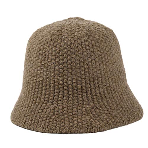 Sombrero De Pescador Unisex Sombrero De Cubo De Lana Sombrero De Punto Sombrero De Pesca Plegable para Hombres Y Mujeres Sombrero De Pescador Chica OneSize Coff