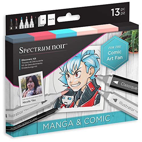 Spectrum Noir SPECN-Disc-COM Juego de rotuladores para Manga y cómic, Magna & Comic, talla única