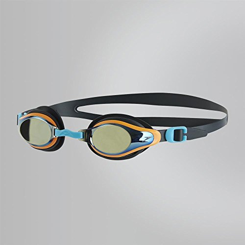 Speedo Mariner Supreme Mirror Gafas de Natación, Unisex niños, Gris óxido/Naranja Jaffa/Titanio, Talla Única