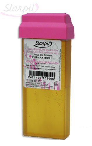 Starpil Wax - Cera Natural (Honey) Roll On Cartridge (110g/3.8oz) - Package with 5 Rolls by Starpil