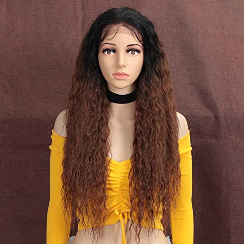 Style Icon Lace Front Wigs Peluca Delantera De Encaje Peluca Sintética Rizada De Encaje De 13x4 Con Pelo De Bebé Peluca De Alta Calidad Para Mujeres Fibra Resistente Al Calor 28”/71cm