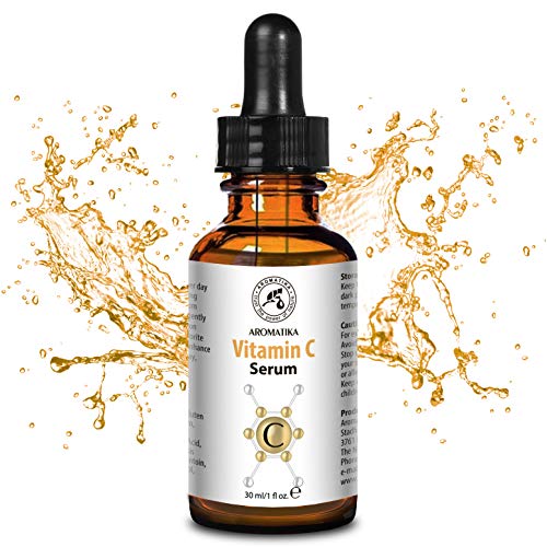 Suero Vitamina C 30ml - Suero Facial de Vitamina C y Vitamina E - Ácido Hialurónico Puros y Naturales para todo Tipo de Piel - Frasco de Vidrio