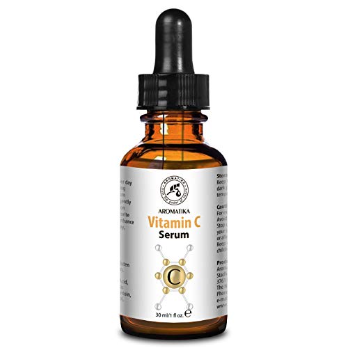 Suero Vitamina C 30ml - Suero Facial de Vitamina C y Vitamina E - Ácido Hialurónico Puros y Naturales para todo Tipo de Piel - Frasco de Vidrio