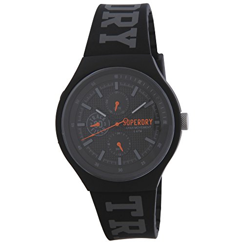 Superdry Reloj Analogico para Hombre de Cuarzo con Correa en Silicona SYG188BB