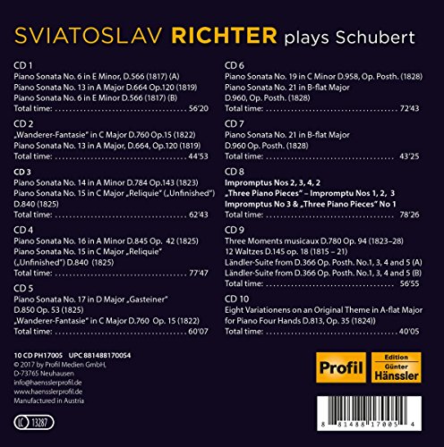 Sviatoslav Richter Joue Schubert / Live À Moscou