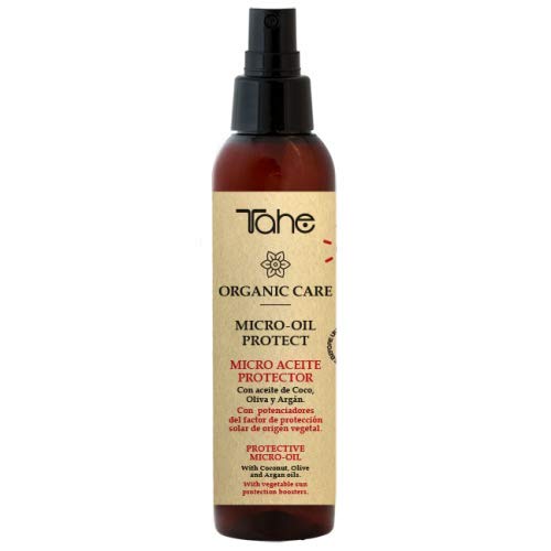 Tahe Micro Oil Protect Organic Care Aceite Capilar con Argán Protección Solar de Origen Vegetal en Spray, 125 ml