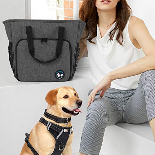 Teamoy Bolsa de Transporte para Suministros de Aseo para Perros, Bolsa de Aseo para Perro para peines, champús y Otros Productos de Aseo para Mascotas, Negro