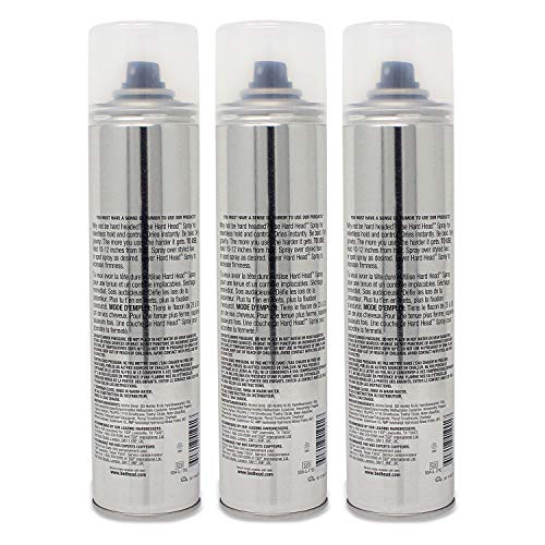 TIGI BED HEAD HARD HEAD HAIR SPRAY 385ML X 3 - EXTRA FIRM HOLD HAIRSPRAY + TRACK by TIGI