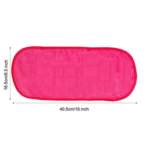 Toallitas Desmaquillantes Microfibra 5 Piezas Facial Toalla Desmaquillante Lavable y Reutilizable Makeup Remover Cloths Para limpieza de facial suciedad aceites y cosméticos 40cm x 16cm