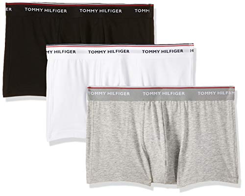 Tommy Hilfiger 3p Lr Trunk Sujetador, Negro (Black/White/Grey Heather), Medium (Pack de 3) para Hombre