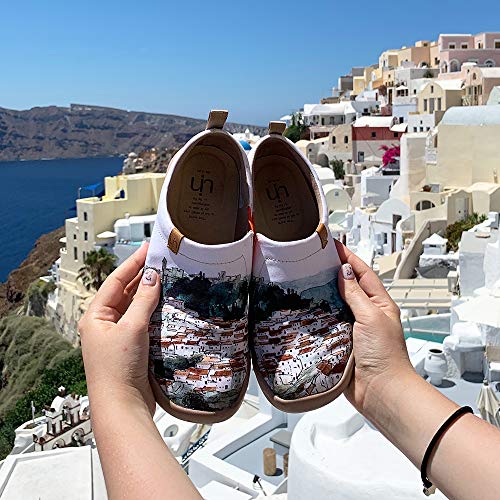 UIN Estilo Español Mocasín de Mujer Verano,Mocasín de Comodas Casual Diseñado Holgazán de Mujer Zapatos Comodos de Zapatos Mujer Lona 40