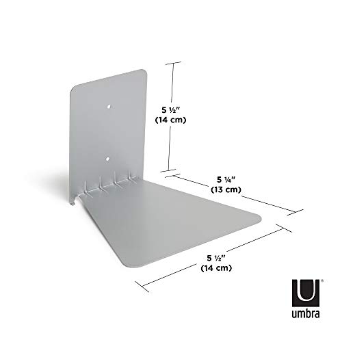 Umbra 330639-560,  Estante invisible de metal, plateado, 12,7 x 12,7 x 14 cm, pack de 3 unidades