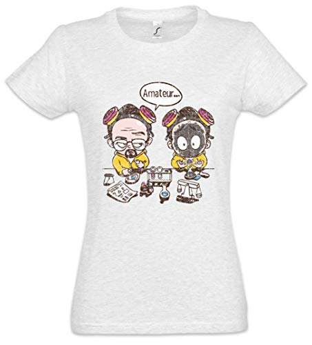Urban Backwoods Bad Amateur Camiseta de Mujer Women T-Shirt Gris Talla S