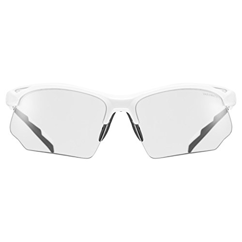 Uvex Sportstyle 802 Vario Gafas de Ciclismo, Unisex Adulto, Blanco/Negro, Talla Única