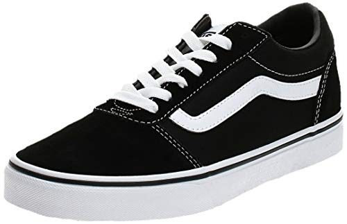 Vans Ward Canvas, Zapatillas Hombre, Negro ((Suede/Canvas) Black/White C4R), 44 EU