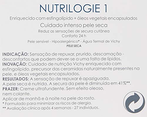 Vichy Nutrilogie 1 Crema Intensiva Piel Seca - 450 gr