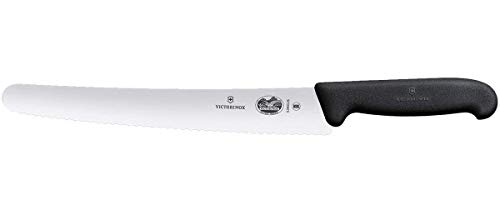 Victorinox Cuchillo PASTELERO C/Sierra, 26 CM Negro 5.2933.26, Acero Inoxidable