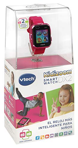 Vtech 80-193847 Kidizoom Smart Watch DX2 - Reloj inteligente para niños con doble cámara, color Frambuesa