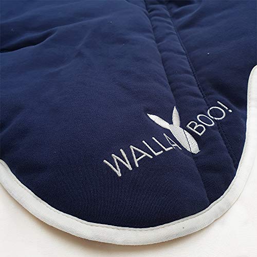 Wallaboo Manta Para Bebé Fleur, Muy Práctica y Ultra Suave, 85 x 85 cm, Manta para Envolver, Bebé Recién Nacido Hasta 12 Meses, 100% Algodón Suave, Color: Vichy Azul