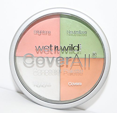 Wet n Wild - CoverAll Concealer Palette - Paleta de Correctores, Perfecta para Ocultar Imperfecciones - Countoring Maquillaje - 4 colores diferentes - 1 Unidad