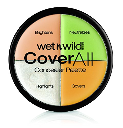 Wet n Wild - CoverAll Concealer Palette - Paleta de Correctores, Perfecta para Ocultar Imperfecciones - Countoring Maquillaje - 4 colores diferentes - 1 Unidad