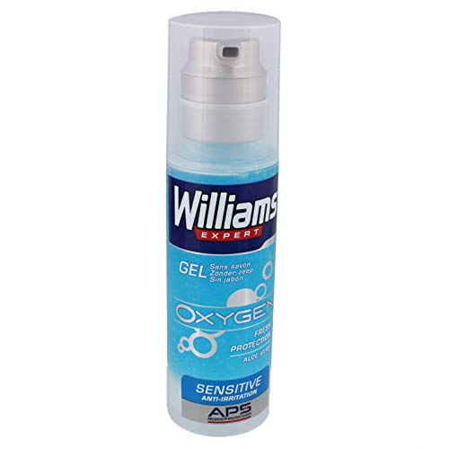 Williams Oxygen - Gel de afeitar para piel sensible, 150 ml