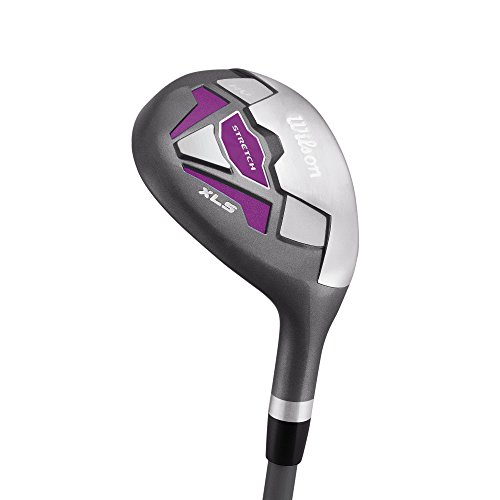 Wilson, Set completo para principiantes, 9 palos de golf con carro, Mujer (mano derecha) Stretch XL, Blanco/Gris/Violeta, WGG157554