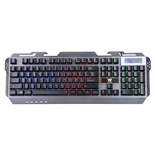 Woxter Stinger FX 80 Megakit - Kit Gaming (Teclado retroiluminado de Base metálica, ratón óptico hasta 3200 dpi, Alfombrilla de Microfibra 25x21 y Auriculares 2.0 con micrófono)