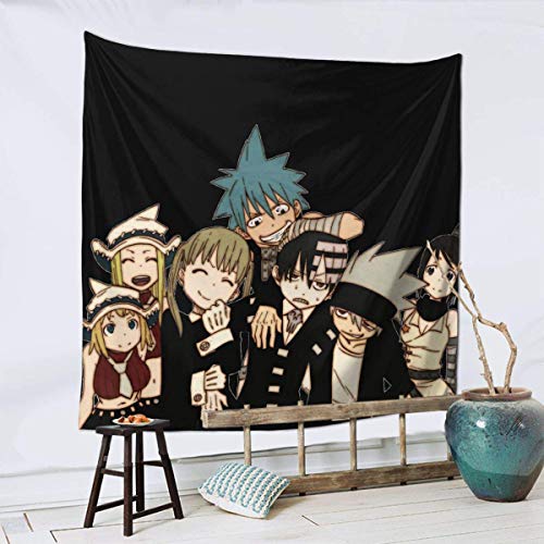 WTWT Tapiz para Dormitorio Soul Eater Boutique Tapestry Soft Skin Friendly Durable Tapestry Home Decoration Tapestry Wall Hanging Art Room Decoration 59 X 59 Inches