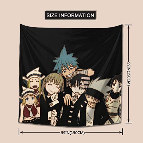 WTWT Tapiz para Dormitorio Soul Eater Boutique Tapestry Soft Skin Friendly Durable Tapestry Home Decoration Tapestry Wall Hanging Art Room Decoration 59 X 59 Inches