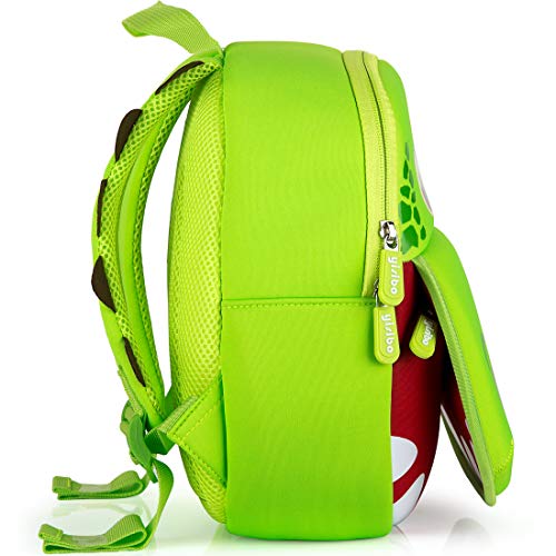 yisibo Mochilas para Niños Kindergarten Preescolar para Niños Pequeños/Niñas Mochila 3D Bolsa De Animales Mochilas para Niños Linda Mochila De Guardería 2-6 Años(Boca Grande Dinosaurio-Verde)